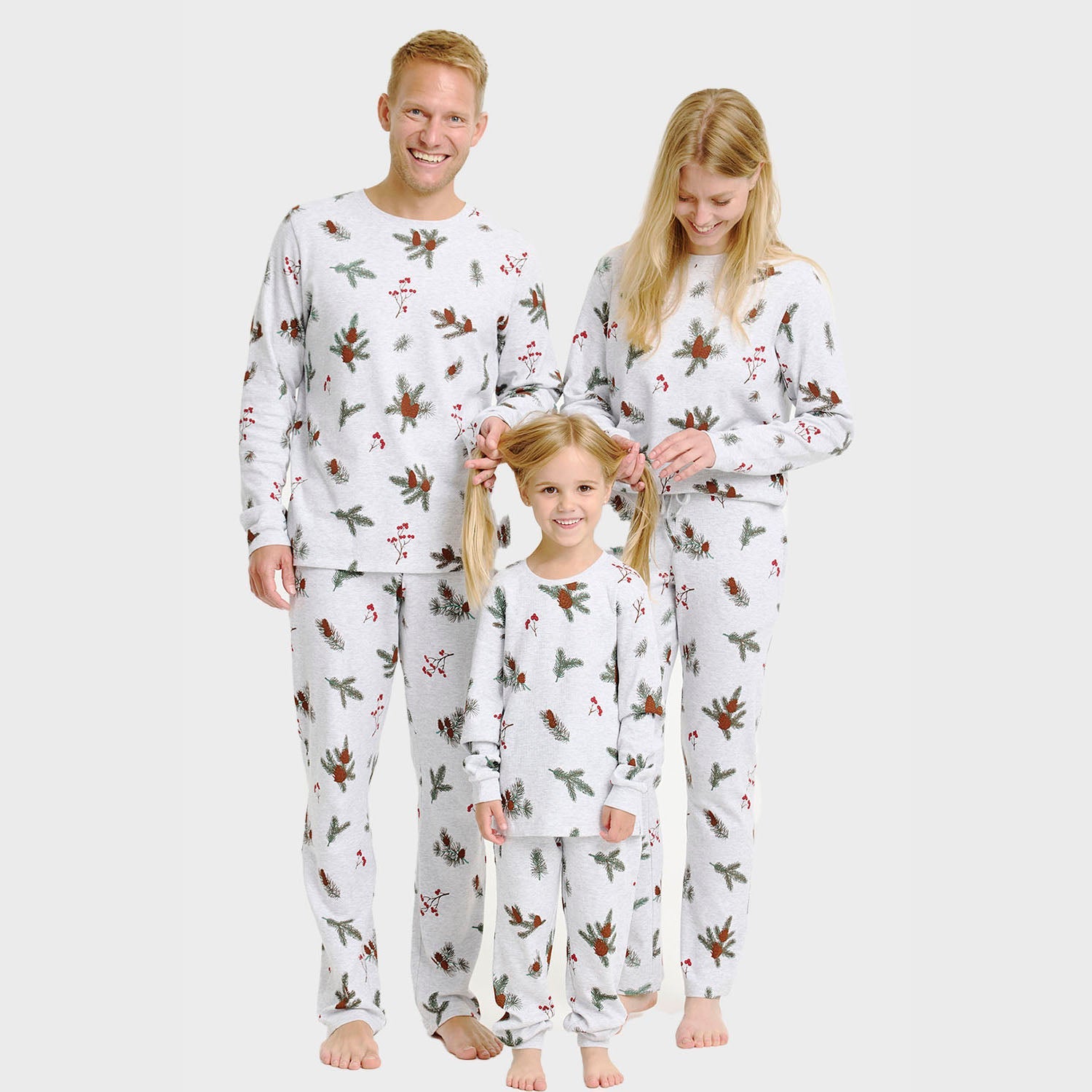 Ribbestrikket pysj – Dame